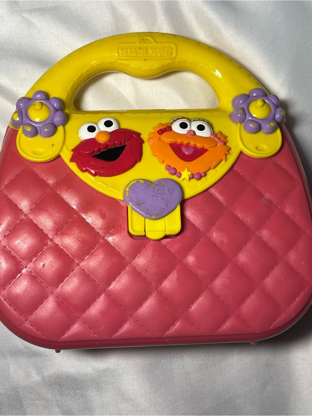 Vintage 1999 Sesame Street Elmo Abby Play Purse Set Big Bird Phone Wallet Toy